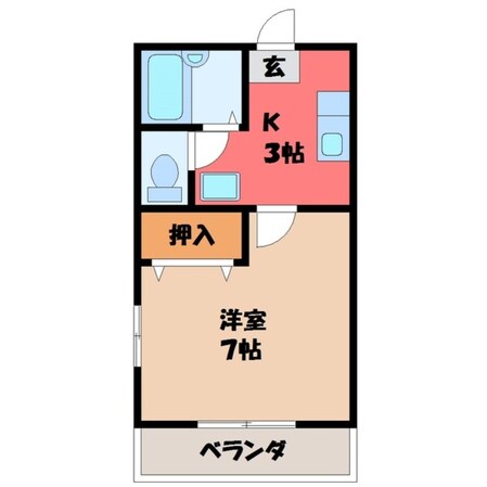 プラース宝木の物件間取画像